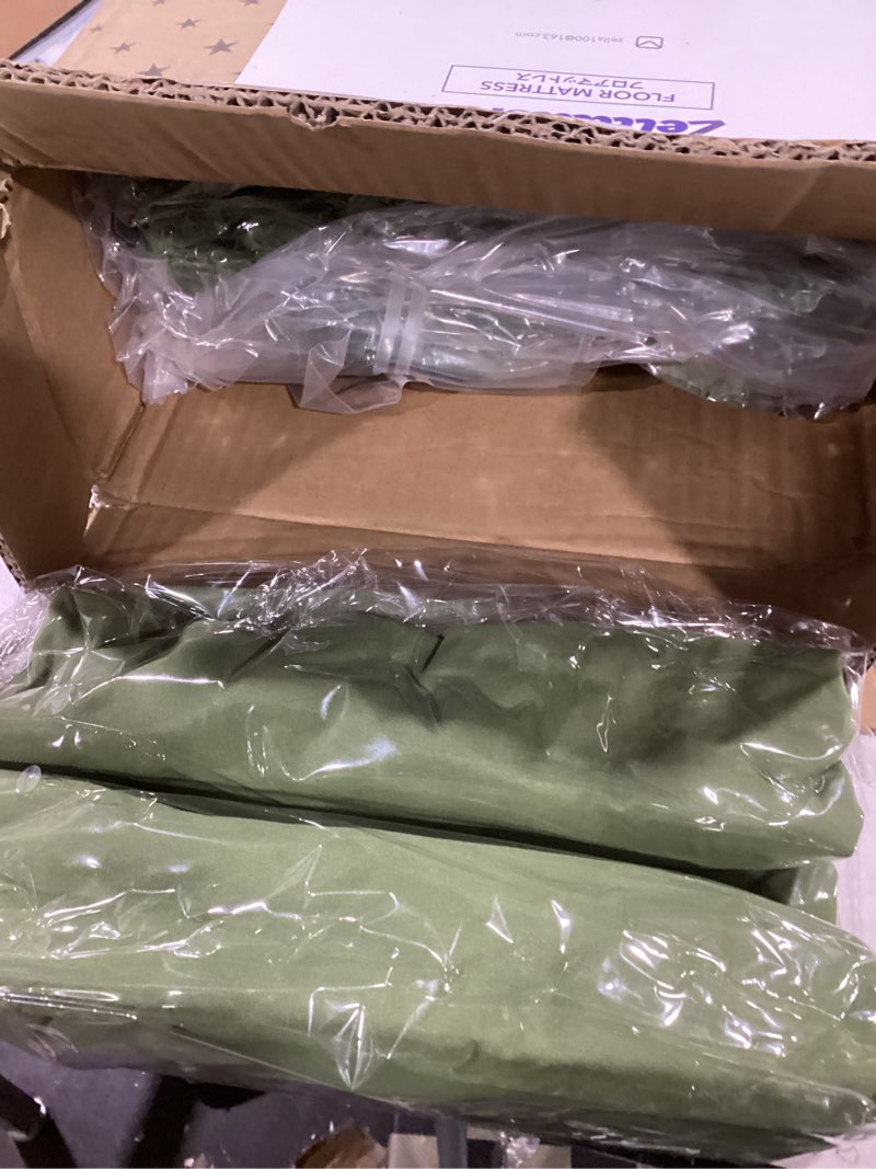 Condition photo showing As Is for japanese floor mattress, futon mattress with portable storage bag and washable cover, roll up thick tatami mat suitable for camping, guest room, green, twin twin (80"l x 39"w) green ( 4"th + dust cover ?