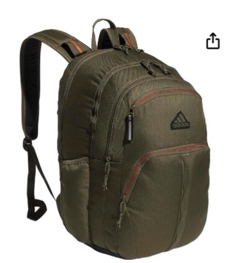 adidas Prime Backpack for Work, Travel Bag for Women and Men with Padded Compartment for Laptop