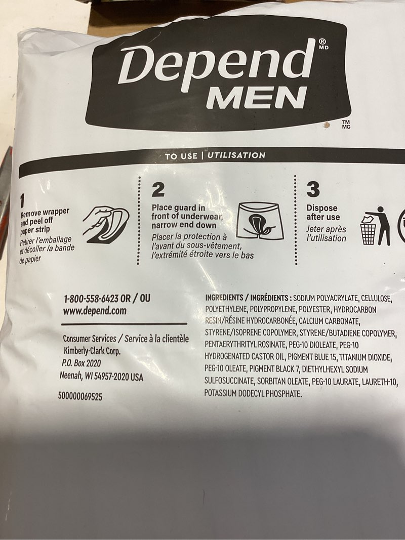 Condition photo showing As Is for depend men fresh protection guards