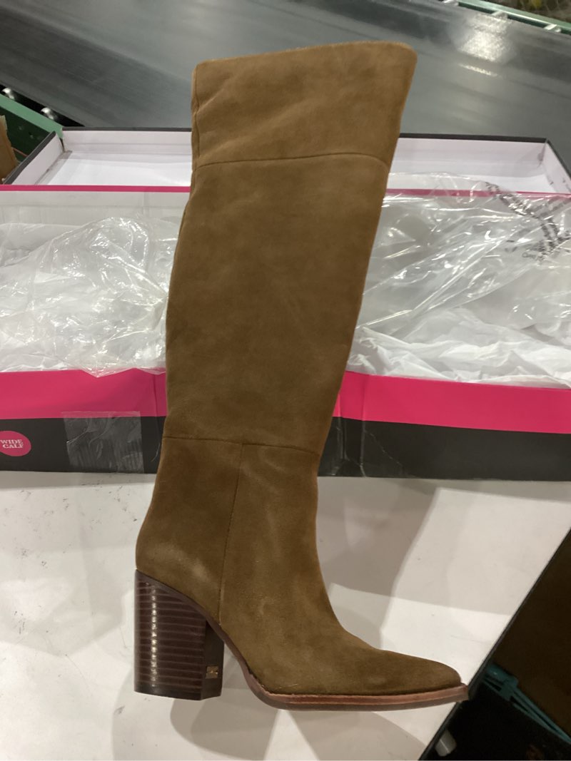 Condition photo showing New/Like New for Vince Camuto Paulie Wide Calf Over-The-Knee Heeled Boot, Reishi Wide Calf, 7