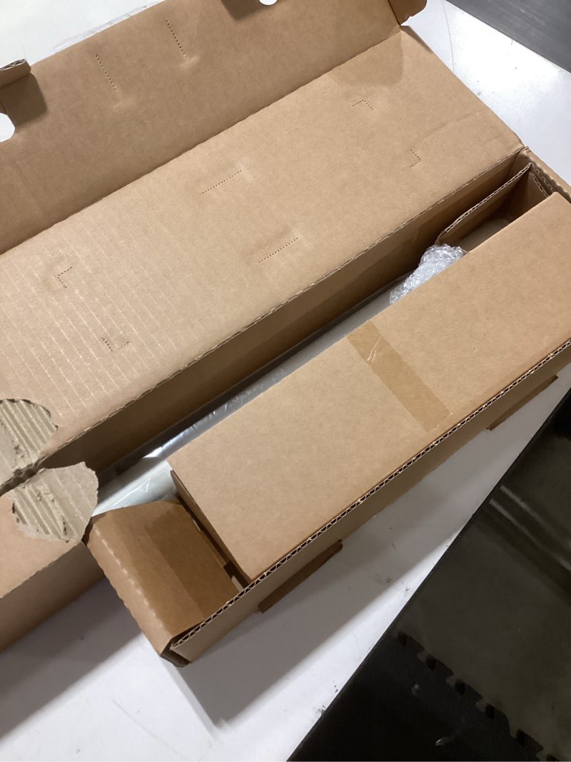 Condition photo showing Good Condition for ivilon decorative window curtain rod - carved square finials, 1 1/8 in rod, 28 to 48 in. white/ivory 28 to 48 in. ivory