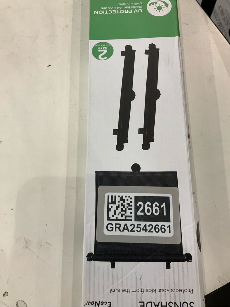 Condition photo showing As Is for EcoNour Car Window Shades for Windows (2 Pack) | Shade Automotive Interior Sun Protection Large Offers Complete from UV Rays and Glare 18" x 20"