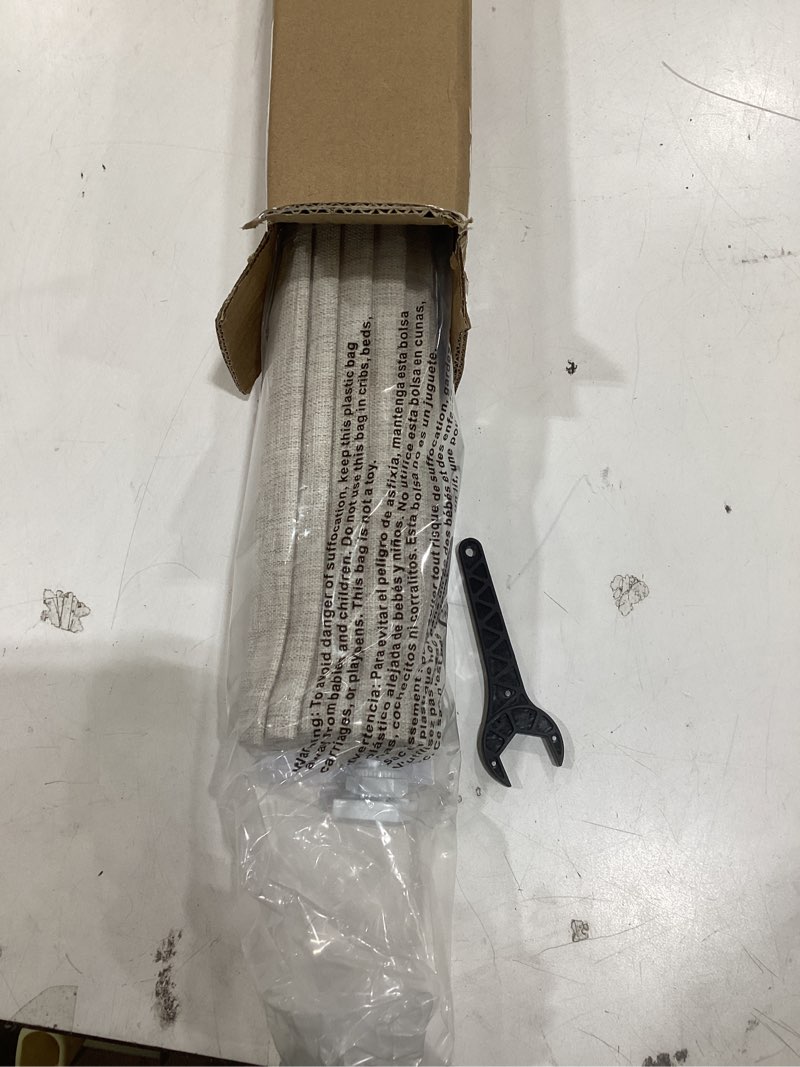 Condition photo showing Good Condition for lazblinds no tools no drill cordless roman shades for windows, blackout thermal insulated uv blocking window blinds, room darkening fabric blinds for indoor windows, 25'' w x 48'' h, beige blackout - beige 25" w x 48" h