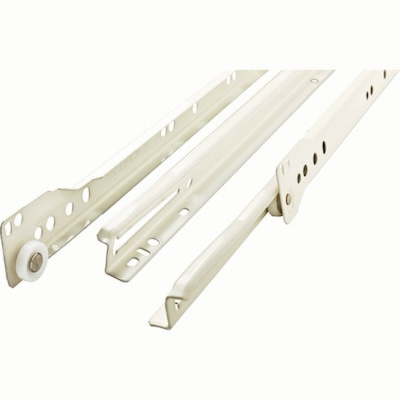 RELIABILT 22-in Self-Closing Bottom Mount White Drawer Slide 50-lb Load Capacity 2 -Pieces