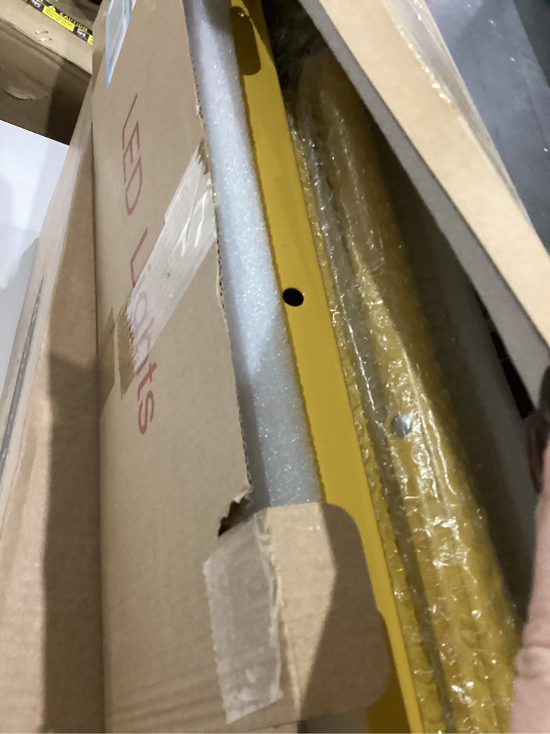 Condition photo showing As Is for 21000Lumen Work Lights with Stand, 2 Head LED Work Light with Adjustable and Foldable Tripod Stand, IP66 Waterproof Portable Work Light for Outdoor Workshop Garage Construction Site Job Site Work Light with Stand (2 Light)