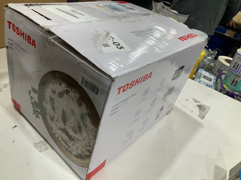 Condition photo showing As Is for TOSHIBA Induction Heating Rice Cooker - Low Carb, Low Sugar, Digital Steamer, 5.5 Cups (Uncooked), 8 Cooking Functions, 24H Timer & Auto Keep Warm, Silvery white