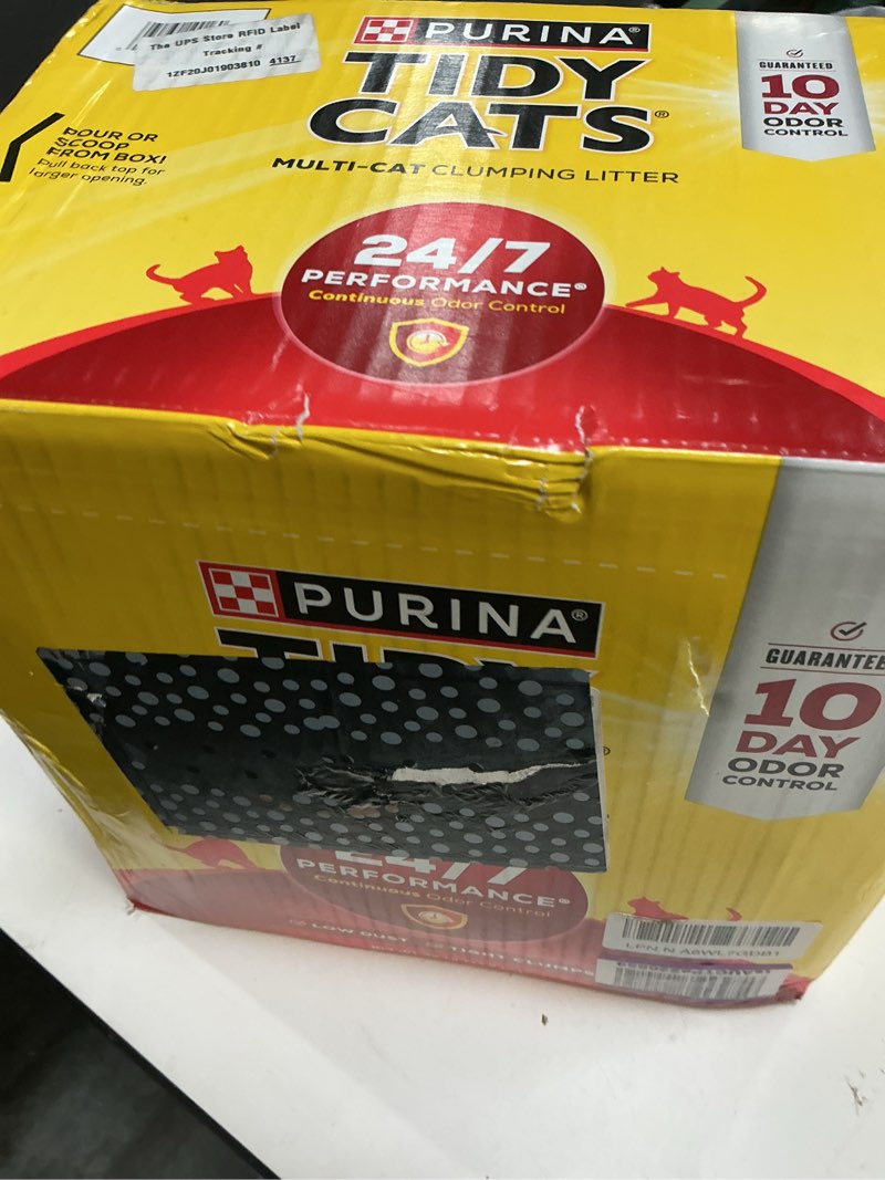 Condition photo showing New/Like New for purina tidy cats clumping cat litter, 24/7 performance multi cat litter - 38 lb. box 38 pound (pack of 1)