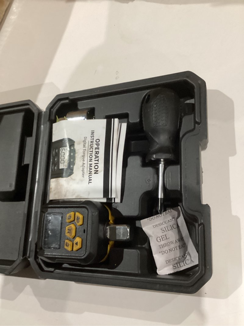 Condition photo showing As Is for 1/2-Inch Drive Digital Torque Adapter 12-250 ft-lb, ±2% Accuracy with Color LCD and Dual Alerts, Professional 3-Piece Torque Meter Set for Heavy Duty Truck and Automotive Repair 12-250 ft-lb (17-340 Nm)