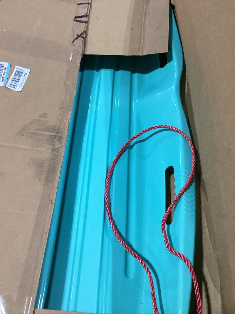 Condition photo showing Good Condition for Retrospec Retrorider Plastic Snow Sled – Toboggan Style with Pull Rope, Cold-Resistant Coating, and Hard Bottom for Smooth Downhill Rides – Available in 35" and 48" Sizes for Kids and Adults Single Wintertide 48"
