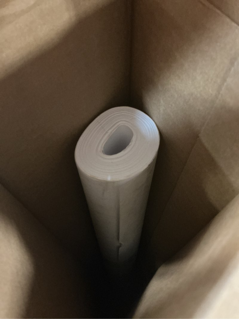 Condition photo showing Good Condition for white paper roll 48" x 1200" (100 feet) - usa-made kraft paper 50lb thickness - 100% recyclable natural craft wrapping material for packing, moving, shipping & crafts/arts by idl packaging white 48"x100' (#50 thick) pack of 1