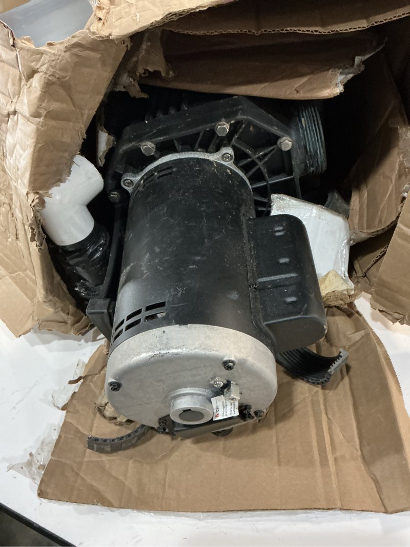 Condition photo showing As Is for waterway executive spa pump side discharge 56-frame 2 inch 3.0 horsepower 230 volts 2-speed 3721221-1d