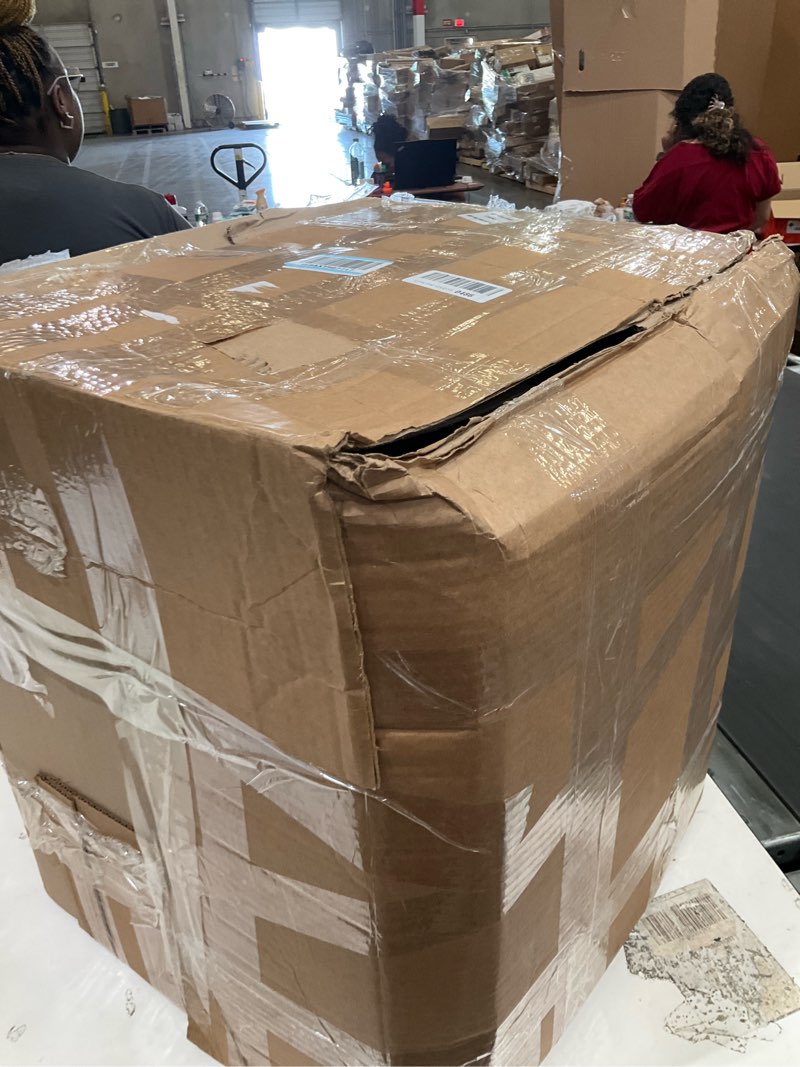 Condition photo showing As Is for suncast hose reel with smart trak hose guide, water-tight connection, durable resin construction, 225' hose capacity, beige