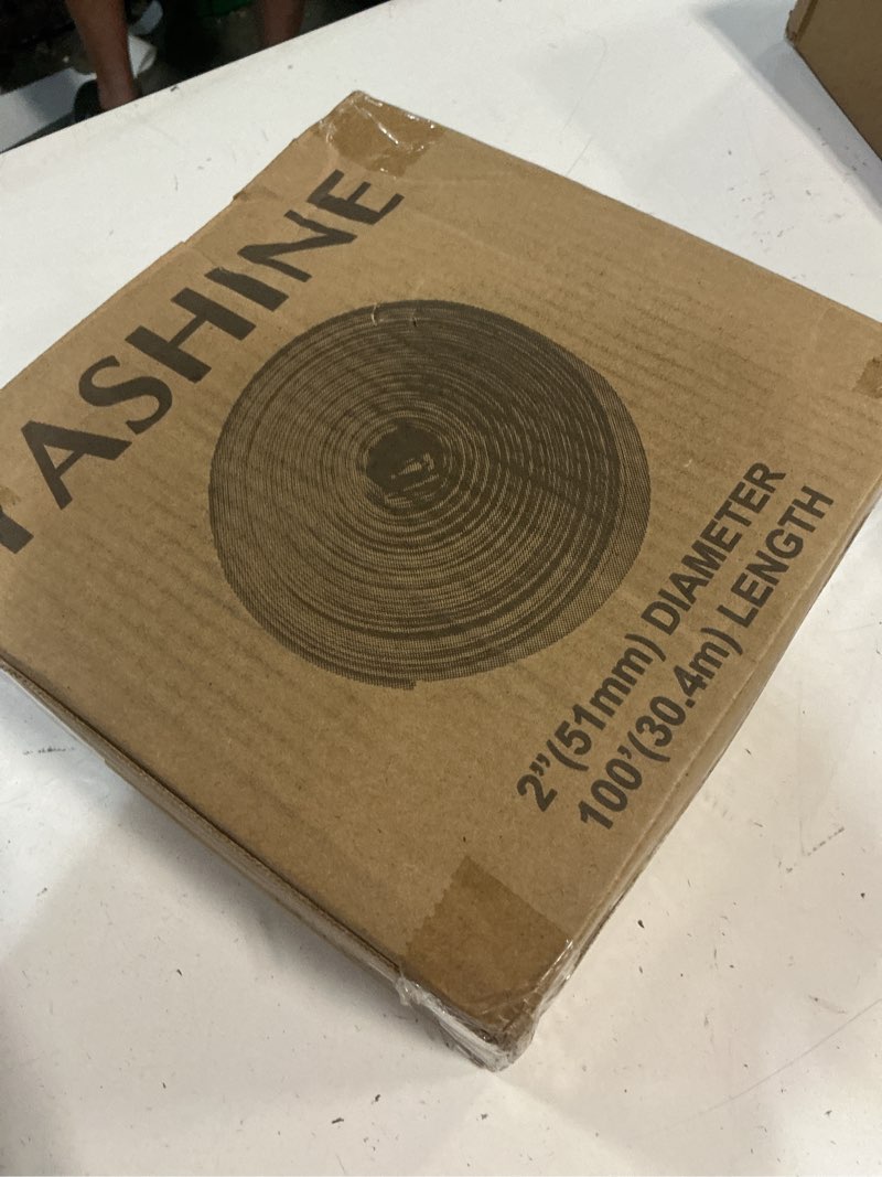 Condition photo showing New/Like New for yashine pvc hose 2"*100ft,pool backwash hose,heavy duty reinforced blue pvc lay flat water,for swimming drain pools and clean filters,with 2 clamp