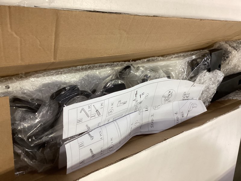 Homode Coat Rack Wall Mount, 29" Modern Floating Shelf with Key and Mail Holder, Wooden Entryway Han