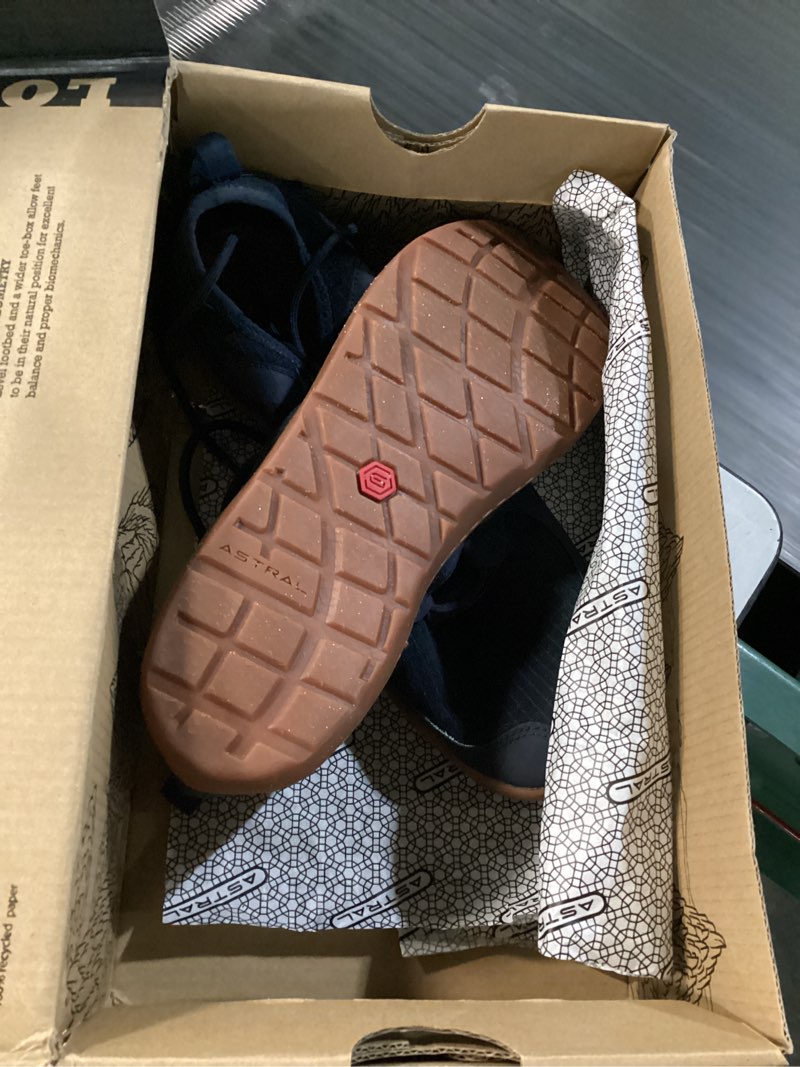 Condition photo showing Good Condition for size 11 astral men's loyak shoes - barefoot, quick-drying, minimalist sneaker for casual wear, water sports, travel, & hiking