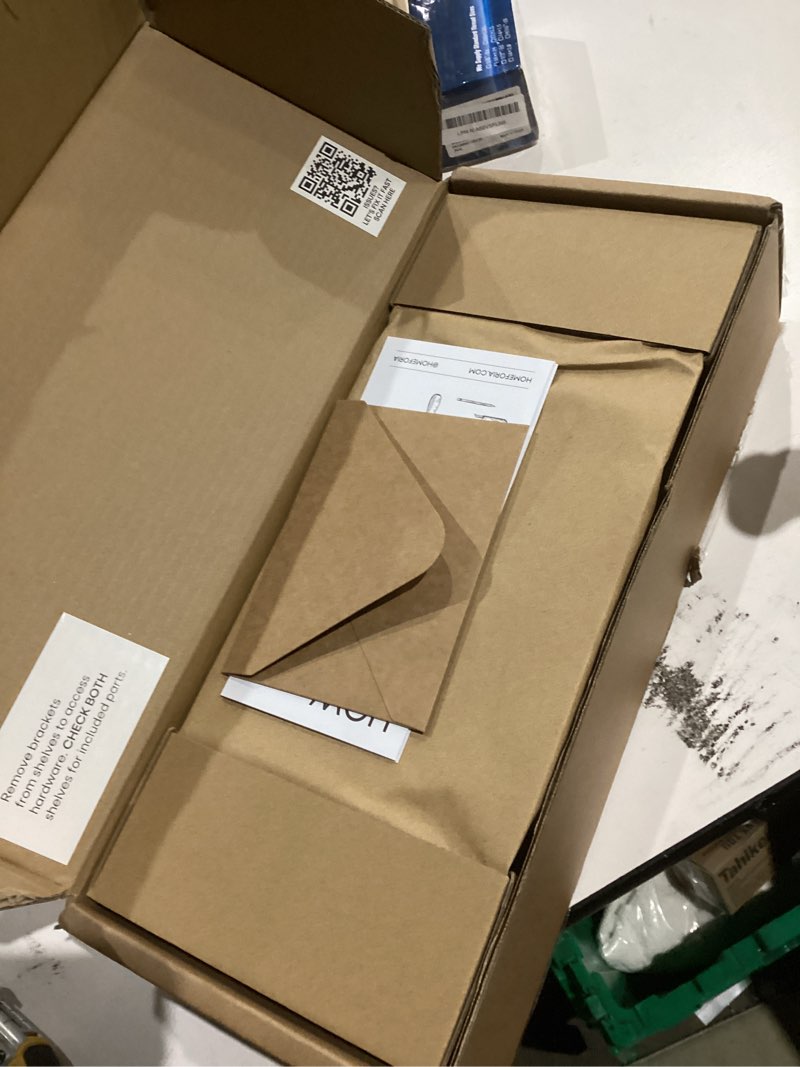 Condition photo showing New/Like New for Homeforia Classic Walnut 16 inch Floating Shelf, High End Solid Real Wood Small 16inch Floating Shelves for Wall Mounted, 16in Floating Shelves, Heavy Duty Bracket, 16 X 6.5 X 1.75 inches, Set of 2 Walnut - Warm Brown Woodgrain Pack of 2 16 inch