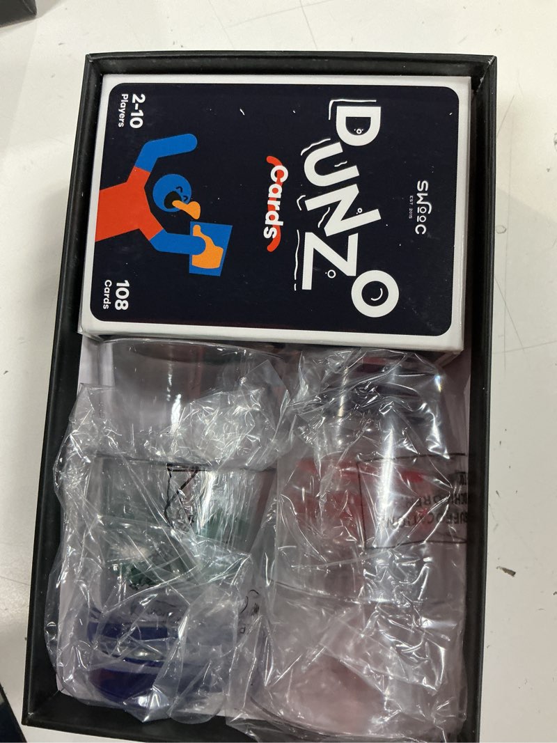 Condition photo showing Good Condition for swooc dunzo - hydrating version of classic card game with 4 unbreakable glasses - draw two, skip, reverse, get loco - fun party game & funny gifts - card games
