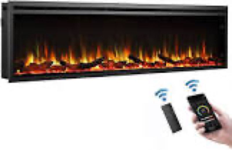 legendflame austin in wall recessed & wall mounted electric fireplace (72")