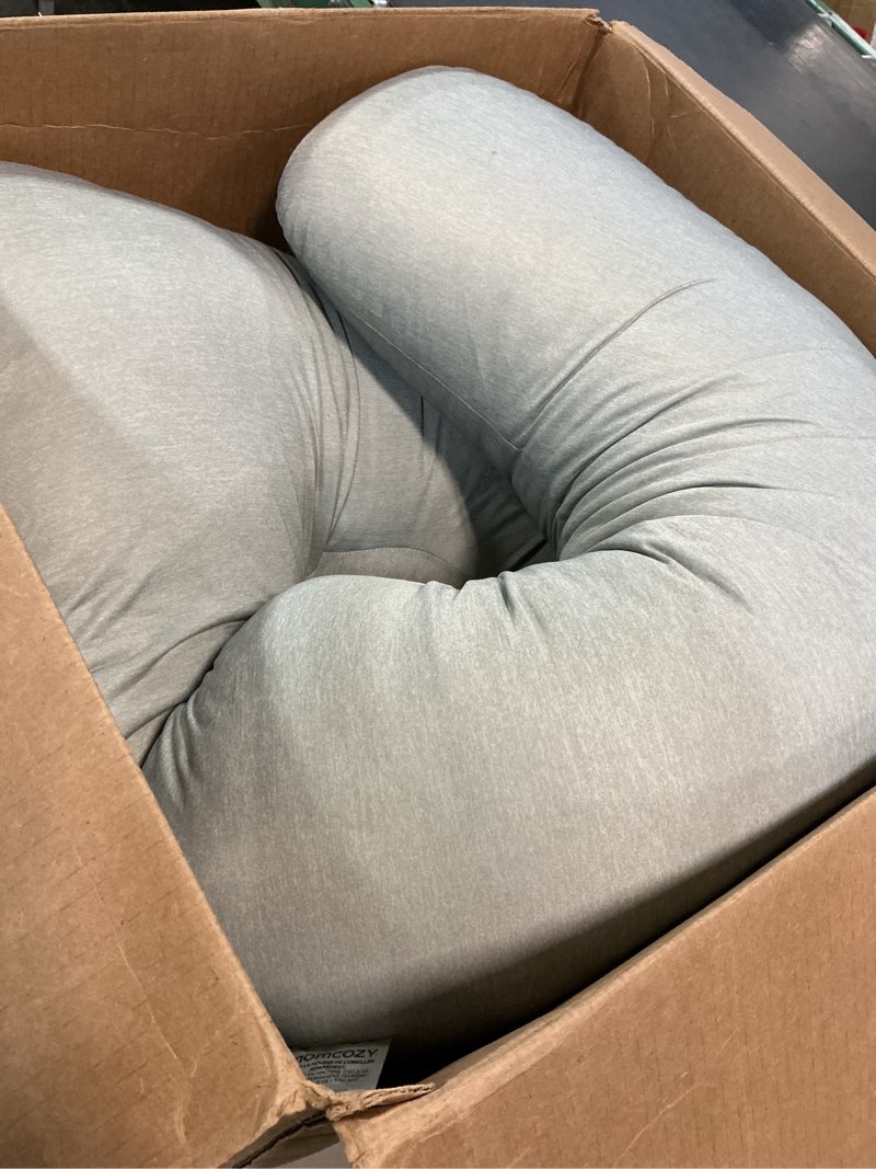 Condition photo showing Good Condition for Momcozy Pregnancy Pillows with Cooling Cover, U-Shaped Full Body Maternity Pillow for Side Sleepers 57 Inch - Support for Back, Hip, Belly, Legs for Pregnant Women Grey- Cooling Fabric
