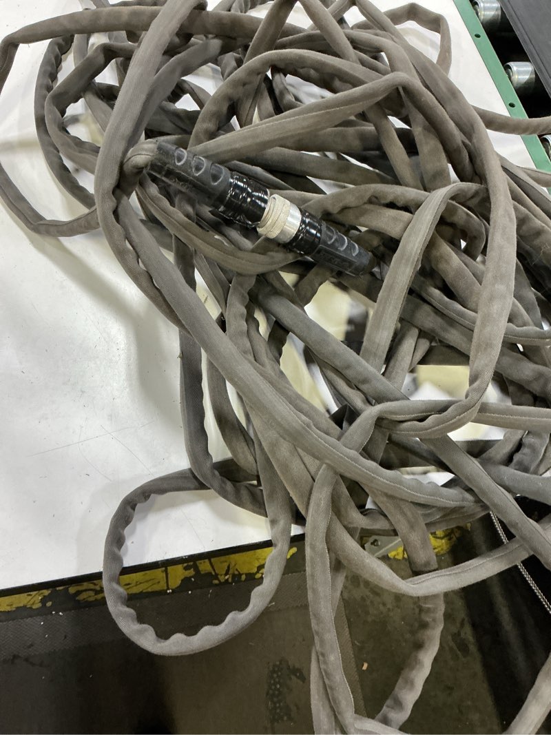 Condition photo showing As Is for zero-g teknor apex 5/8-in x 50-ft premium -duty kink free woven gray hose