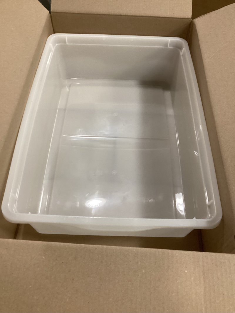 Condition photo showing Good Condition for iris usa large open top cat litter box, kitty litter pan, pearl