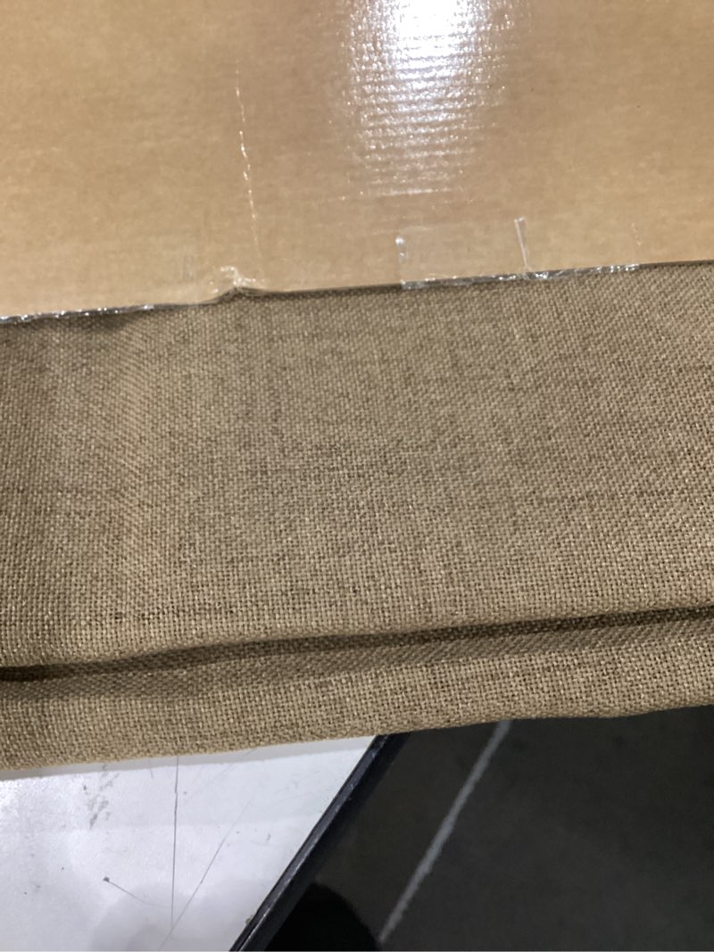 Condition photo showing New/Like New for brown valances for windows 14 inch length, soft light filtering faux linen textured kitchen curtains, rod pocket farmhouse cafe window treatments drapes for bathroom, 52" w x 14" l 1 panel brown 52"w x 14"l (pack of 1)