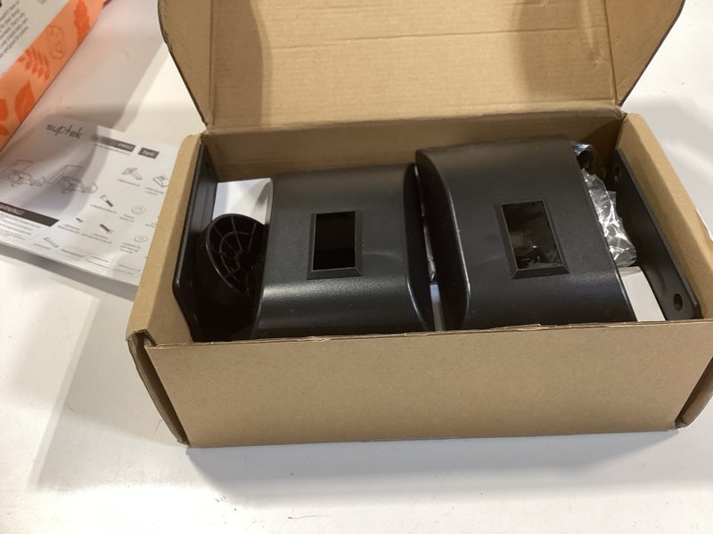 Condition photo showing Good Condition for suptek small dual side clamping bookshelf speaker wall mounting bracket for small surrounding sound speakers, hold up to 55lbs black spm201sb small--black