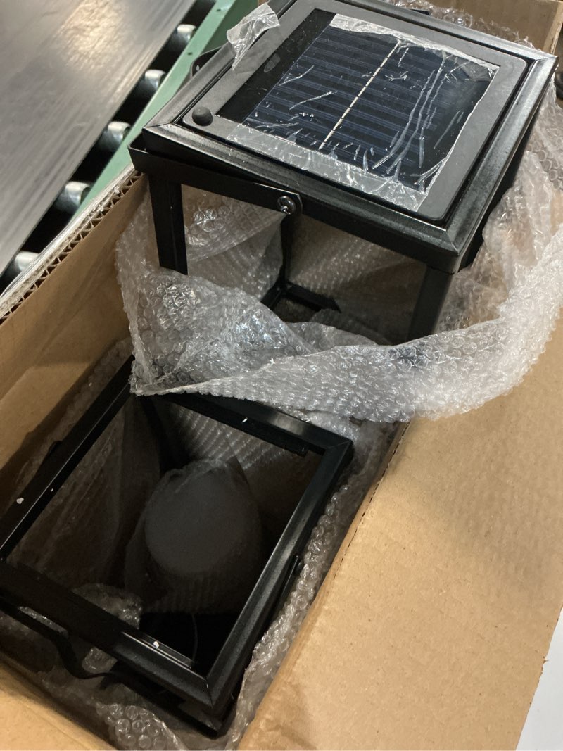 Condition photo showing Good Condition for trirocks set of 2 outdoor solar lantern portable brightness led nightstand lantern portable solar lamp ip44 waterproof touch control outdoor table lamp cordless lights for patio walking camping garden