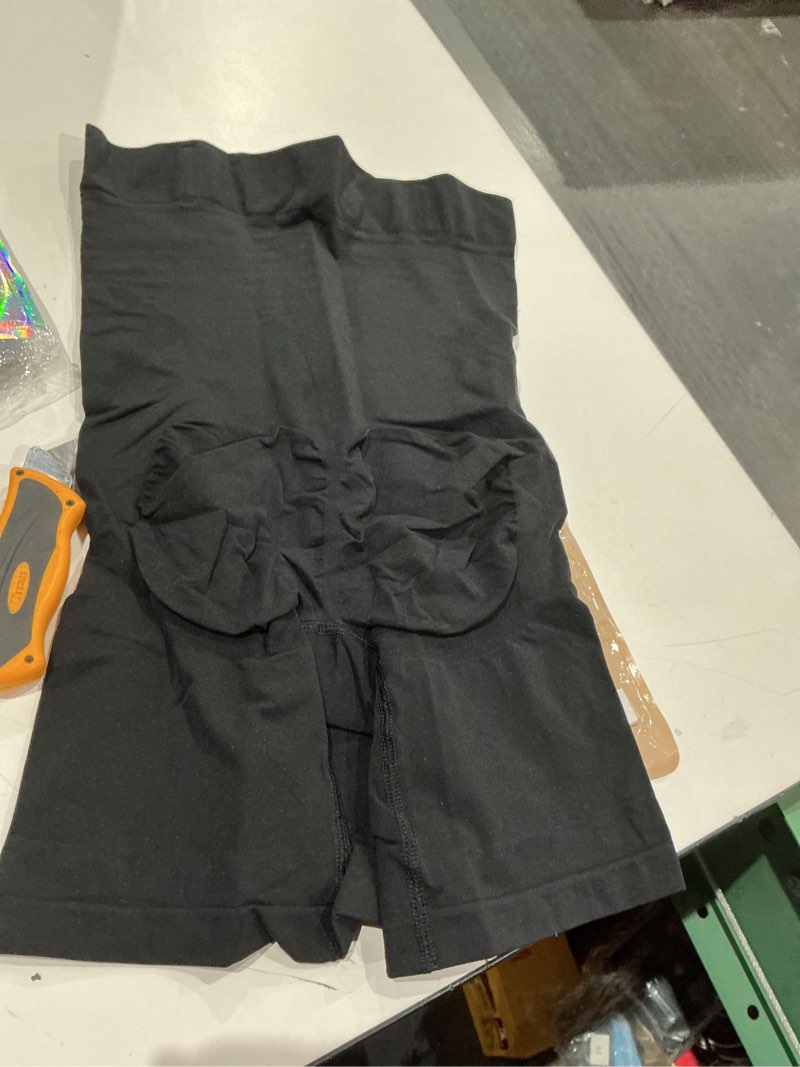 Condition photo showing Good Condition for shaperx high-waisted tummy control shapewear for women seamless zip-up easy-on body shaper shorts slimming fit underwear medium+ support small-medium black