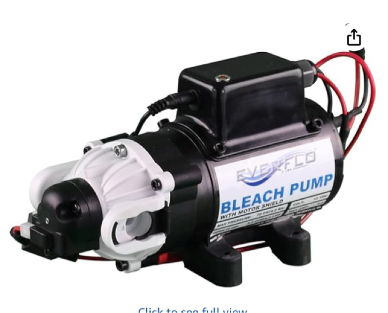 everflo soft wash (bleach) efsw5500-box 12v diaphragm pump - 5.5gpm, 60 psi max, qa ports, black (ef