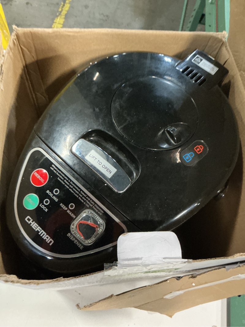 Condition photo showing As Is for nutrichef hot water urn pot insulated stainless steel,auto & manual dispense,auto boiler,safety lock shutoff 3.38 qt /3.2l - auto boiler shut off - pkwk43 3.4 quarts