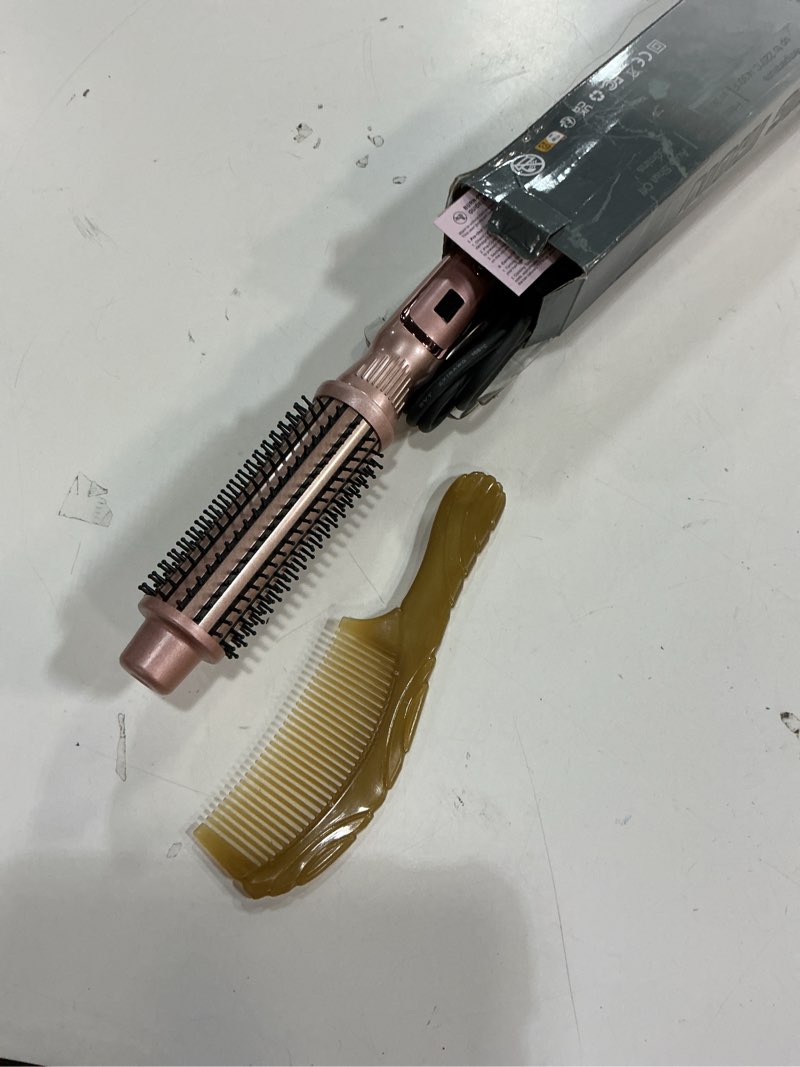 Condition photo showing Good Condition for heated round brush 1 1/2 inch curling brush,volumizing thermal brush 1.5 inch ceramic tourmaline heated hot ionic iron, curling wand hair styler tool (pink, 1.5 inch) 1.5 inch pink