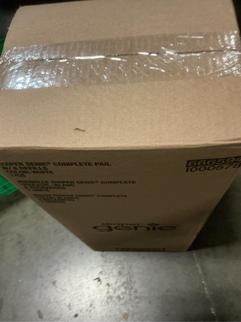 Condition photo showing New/Like New for Diaper Genie Registry Gift Set | Includes Diaper Genie Complete Diaper Pail, 8 Refill Bags, 1 Carbon Filter | Perfect Starter Kit BD231