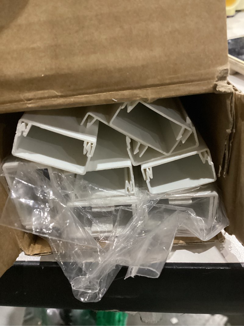 Condition photo showing Good Condition for 116in cord hider kit, cord covers for wires on wall, cord hider for wall mount tv, paintable cable raceway, tv cable hider wall kit, wire covers for cords, w0.59in x h0.4in, white