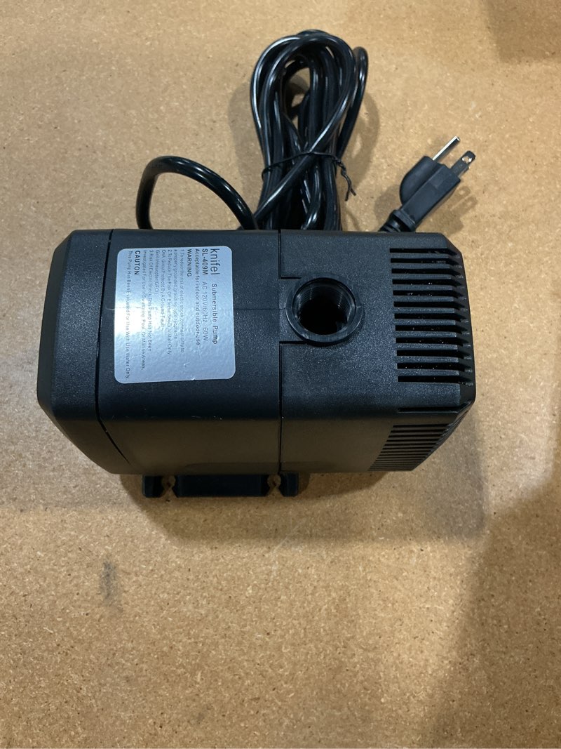 Condition photo showing Good Condition for ( no hoes)knifel submersible pump 880gph (3500l/h 60w) ultra quiet with over heating protection 10.2ft high lift for fountains, hydroponics, ponds, aquariums & more…