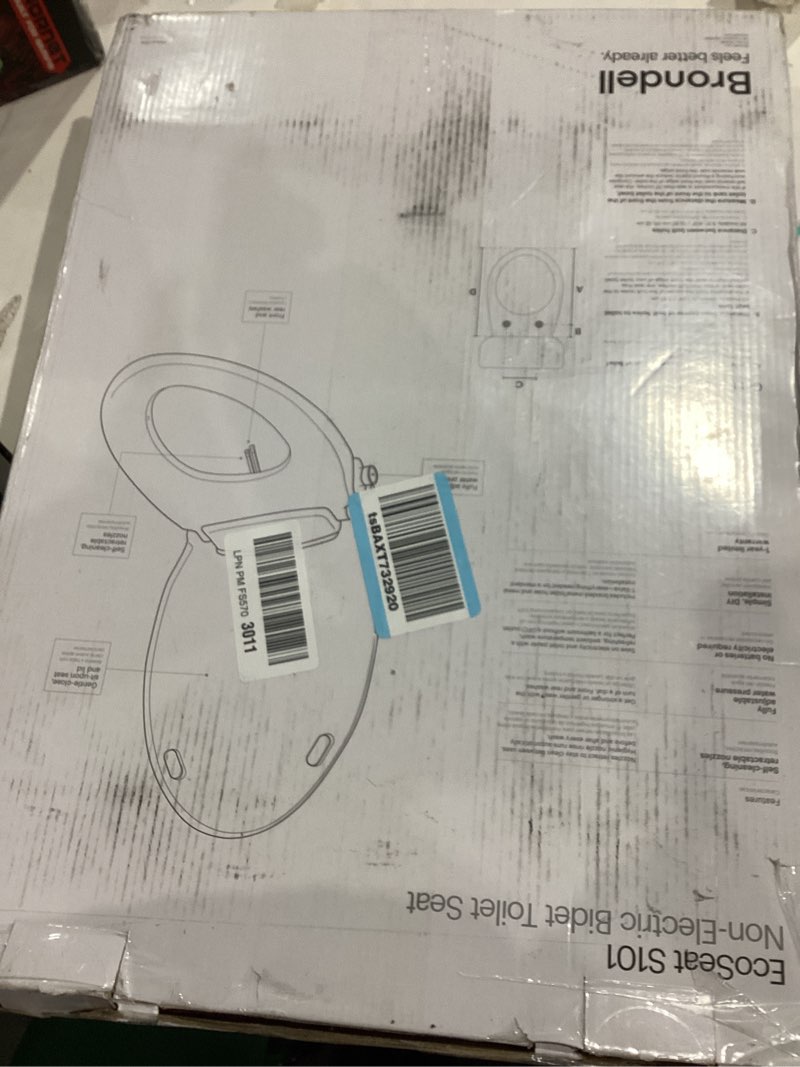 Condition photo showing Good Condition for Brondell Bidet Toilet Seat Non-Electric Swash Ecoseat, Fits Elongated Toilets, White - Dual Nozzle System, Ambient Water Temperature - Bidet with Easy Installation S101 Elongated