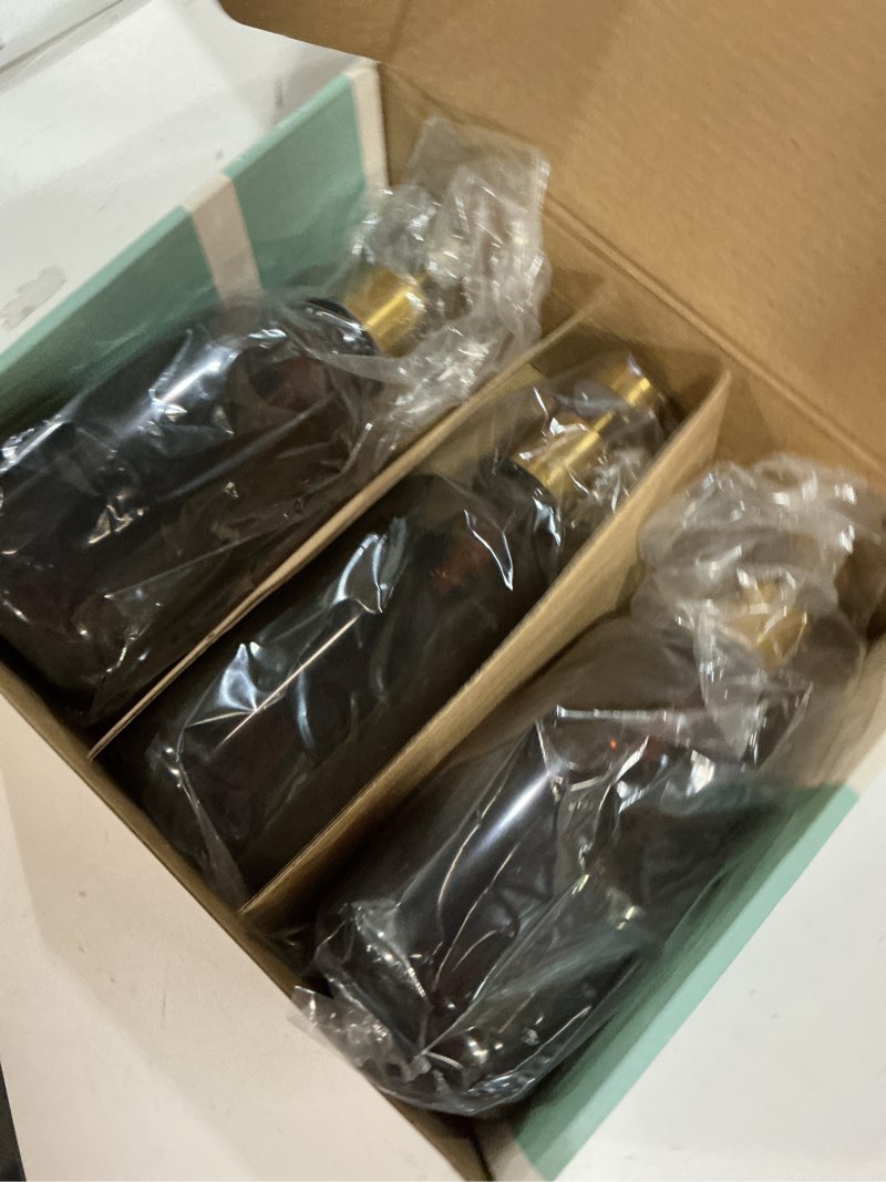 Condition photo showing Good Condition for luxury shampoo and conditioner dispenser set wall mounted by brighter barns - plastic shower dispenser set - 3 chamber drill free shampoo bottle - modern bathroom decor for guest bathroom (amber gold)