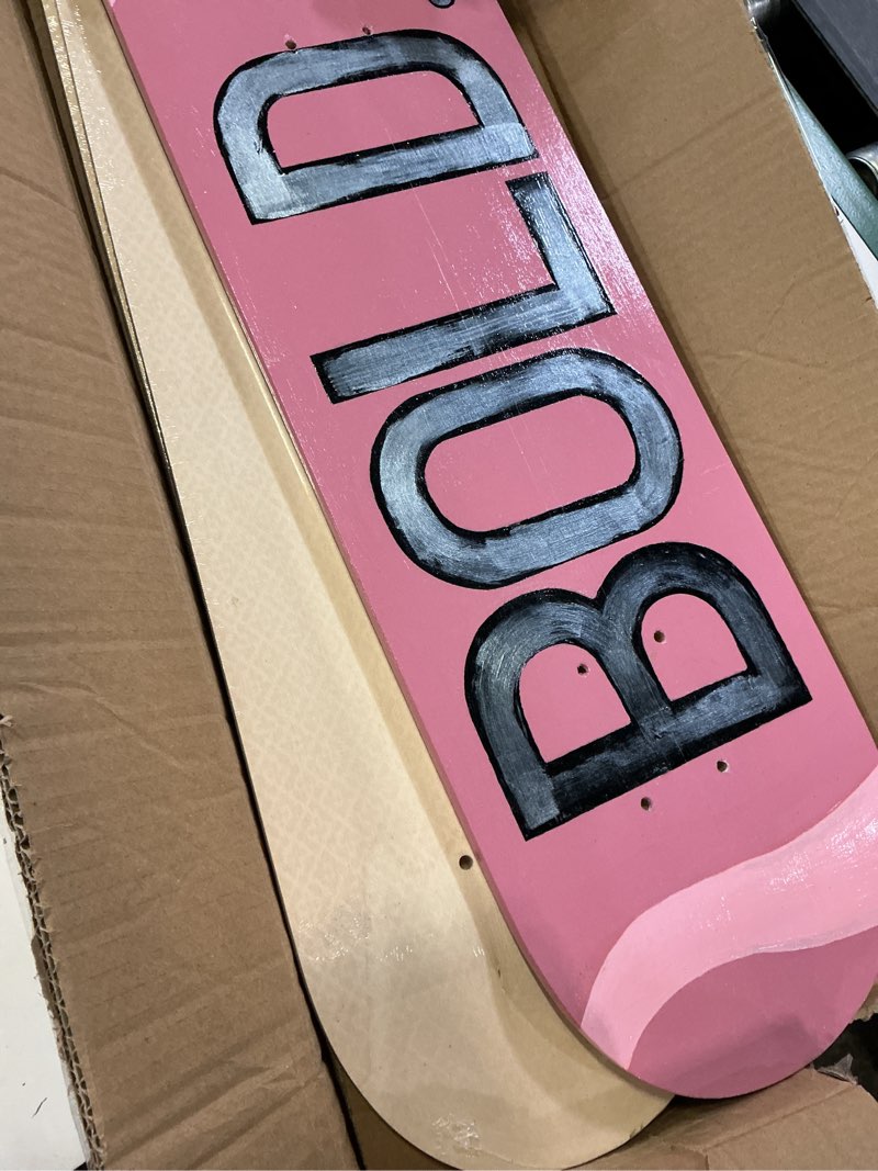 Condition photo showing Good Condition for meooeck blank skateboard decks for art painting 28 x 8 inches, wooden maple skateboard replacement 7 layer double tail plain skate board unfinished with sandpaper for art decor 3