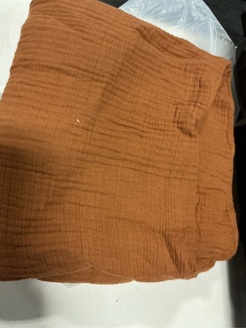 Condition photo showing Good Condition for organic airy gauze sham set, king, terracotta