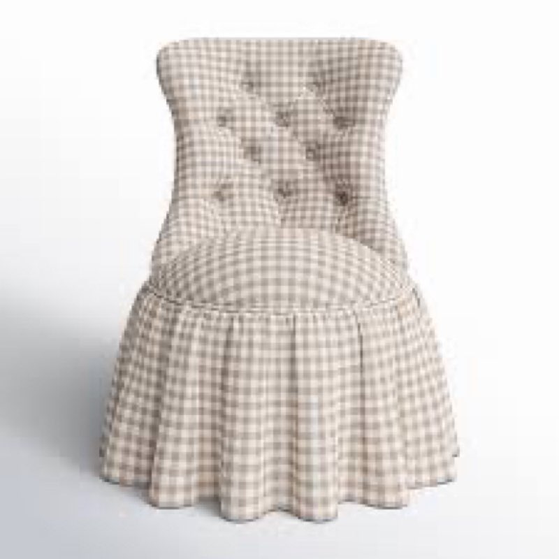 Minnie 25'' Wide Tufted Cotton Swivel Side Chair