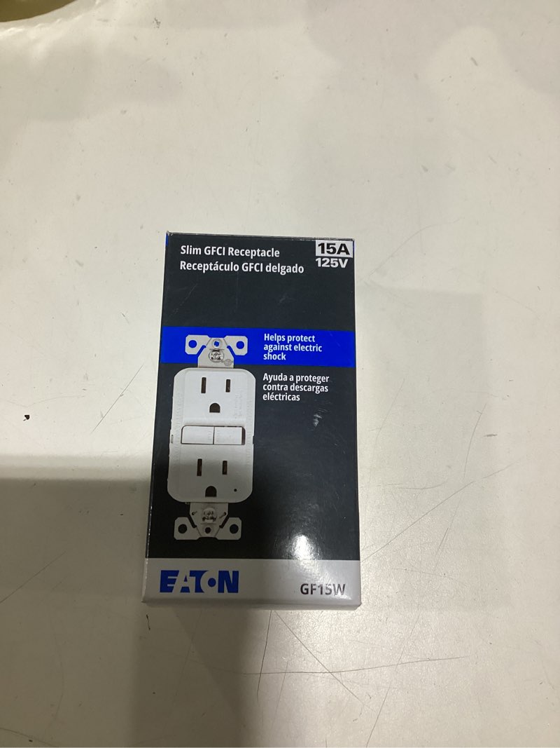 Condition photo showing Good Condition for Eaton 15 -Amp 125-volt GFCI Residential Decorator Outlet Receptacles , White