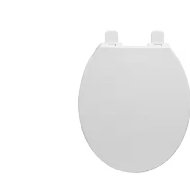 project source plastic white round soft close toilet seat