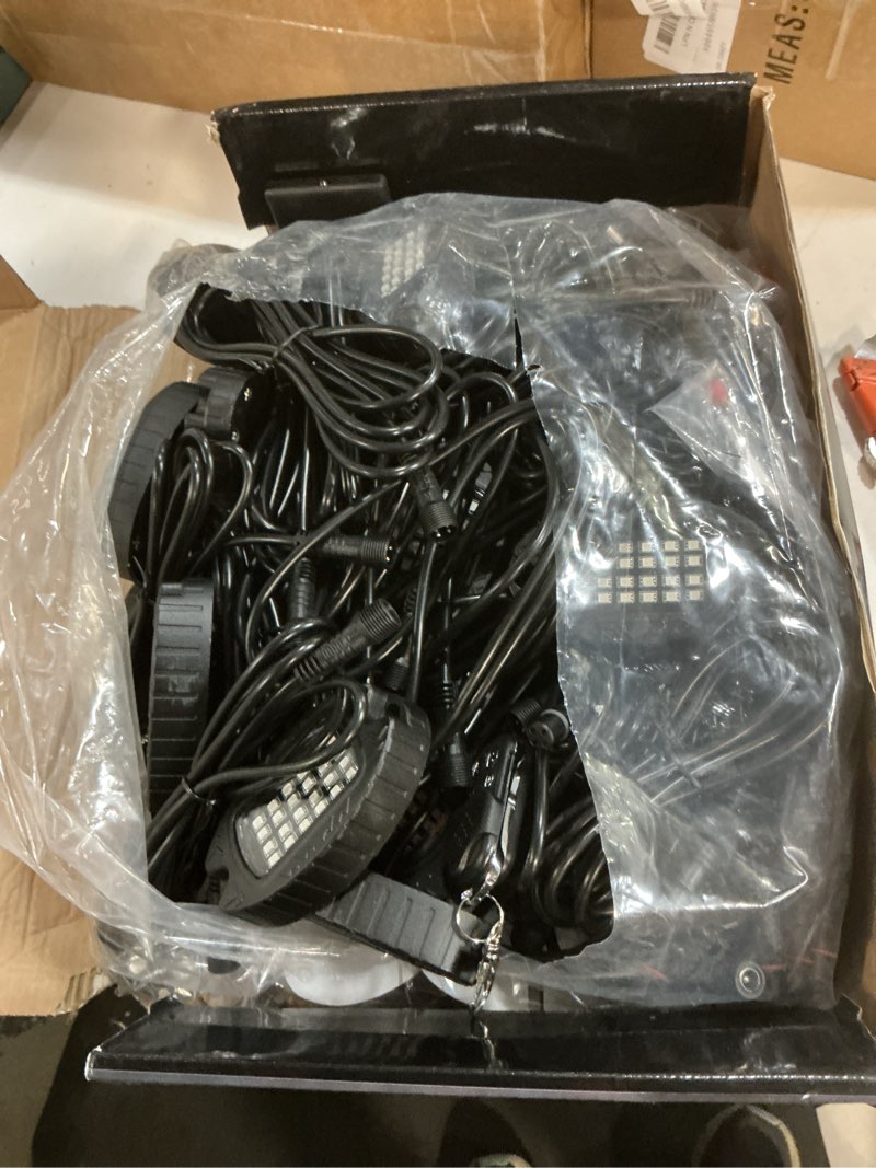 Condition photo showing Good Condition for 20pods metal rgb led rock lights with bluetooth app/rf remote control, 480led multicolor underglow kit with dual zone music mode 12v underbody lights waterproof for trucks