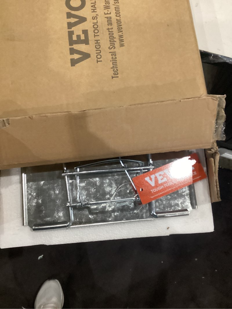 Condition photo showing New/Like New for vevor live animal cage trap, 31" x 10" x 12" humane cat trap galvanized iron, folding animal trap with handle for rabbits, stray cats, squirrels, raccoons, groundhogs and opossums