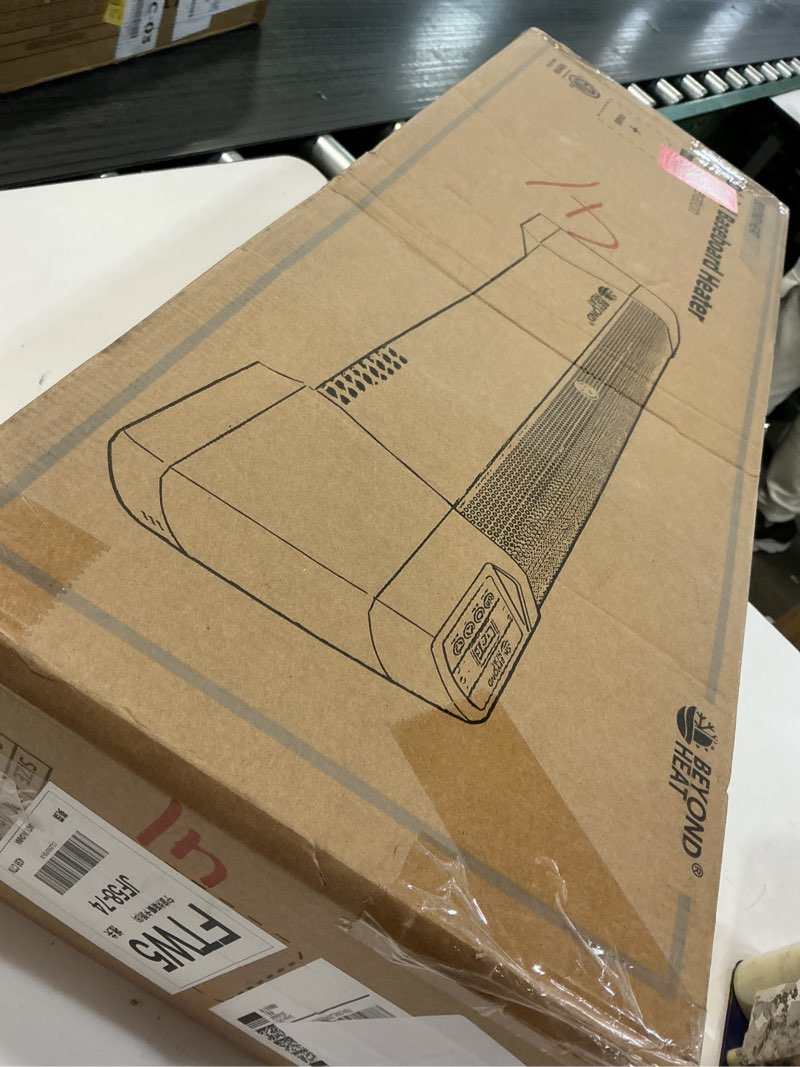 Condition photo showing Good Condition for Electric Baseboard Heater, 1500W Convection Heater with Adjustable thermostat and Overheat Protection, Slient Operation for indoor use, White White-Manual