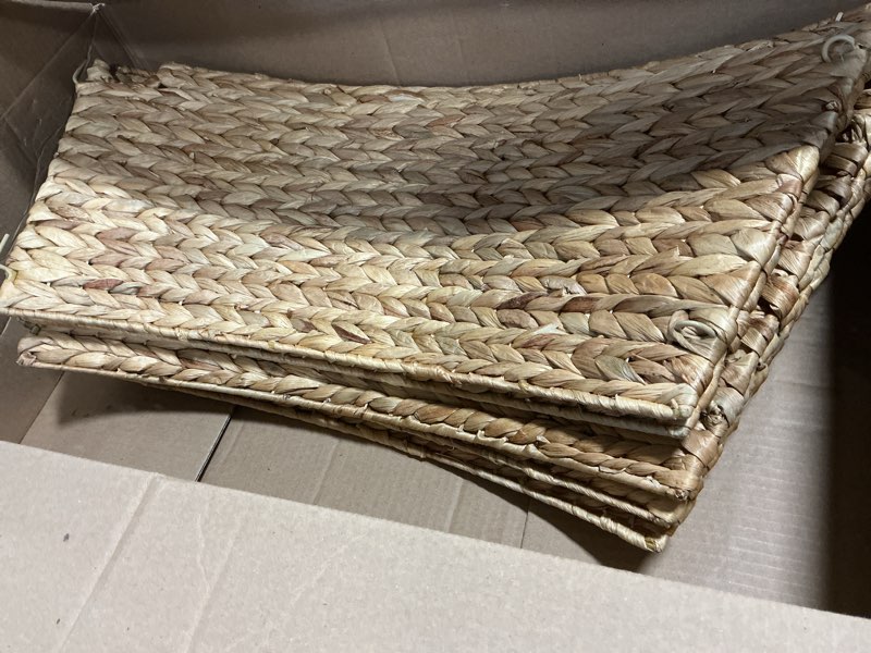 Condition photo showing Good Condition for 5-Piece Rattan Christmas Tree Collar - 26" Rustic Farmhouse Tree Skirt- Xmas Tree Base Cover for Christmas Decoration- Woven Holiday Tree Ring Accessory for Home, Living Room (Natural)