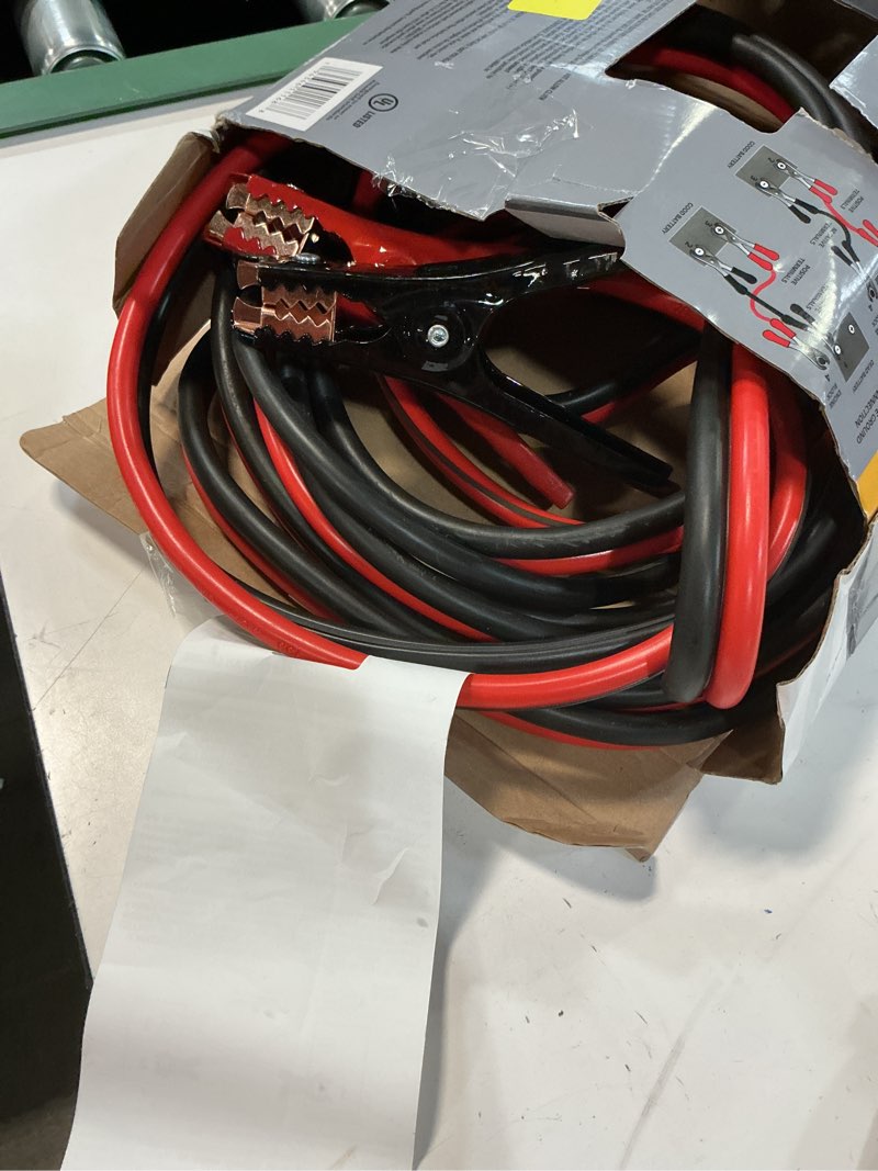 Condition photo showing As Is for everstart maxx 20 ft 4 gauge booster cables – 250 amps