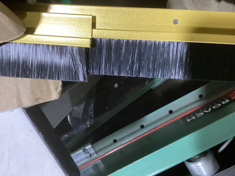 Condition photo showing New/Like New for (similar to) mb250436 metal back strip brush with light duty 1/8\" galvanized steel backing, black nylon bristles, 3' overall length, 2\" trim length, 0.010\" bristle diameter