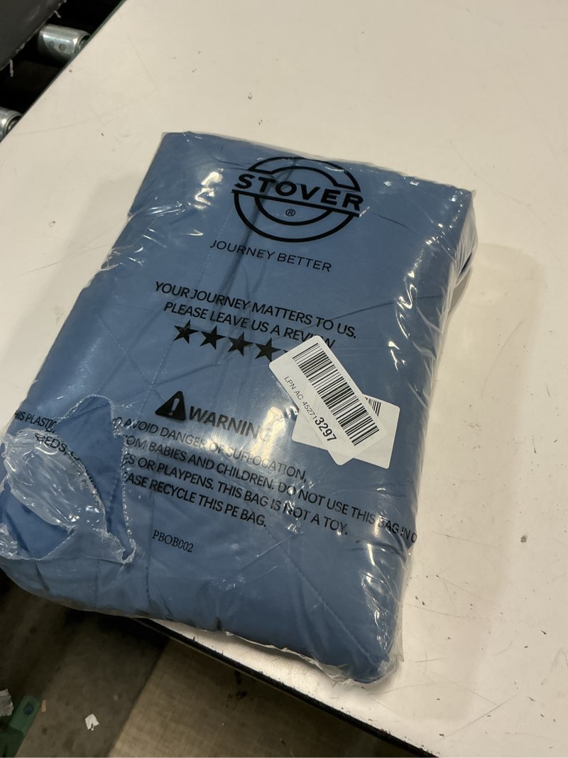 Condition photo showing Good Condition for stover large waterproof outdoor stadium blanket - extra thick soft fleece camping blanket for travel, picnics, sports, dogs - 79"x55", warm, windproof, sand-proof, lightweight, packable (stadium blue) 01 - stadium blue