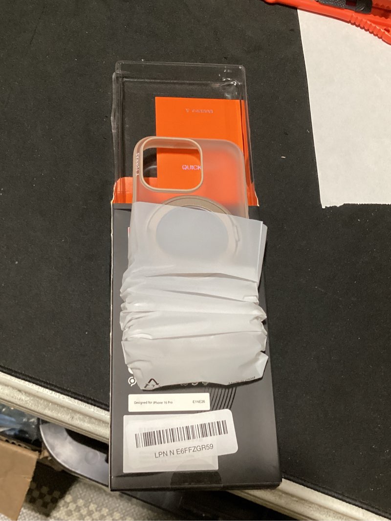 Condition photo showing Good Condition for torras 360 magnetic stand for iphone 16 pro case, ostand 3.0 [fit for magsafe] [4x mil-grade shockproof] rotatable kickstand cover, camera control button, translucent desert titanium, o3 fitness desert titanium for iphone 16 pro